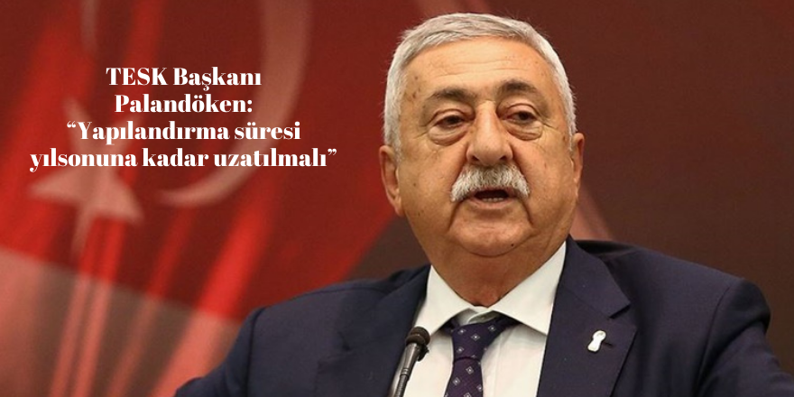 TESK Başkanı Palandöken: “Yapılandırma başvuru süresi yılsonuna kadar uzatılmalı”