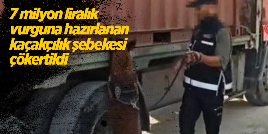 7 milyon liralık vurguna hazırlanan kaçakçılık şebekesi çökertildi