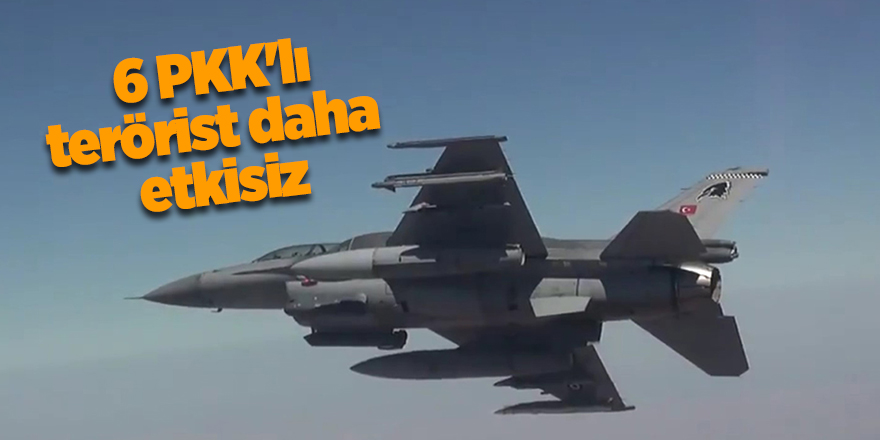 6 PKK'lı terörist daha etkisiz