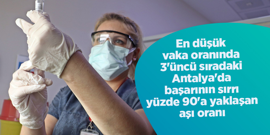 En düşük vaka oranında 3'üncü sıradaki Antalya'da başarının sırrı yüzde 90'a yaklaşan aşı oranı