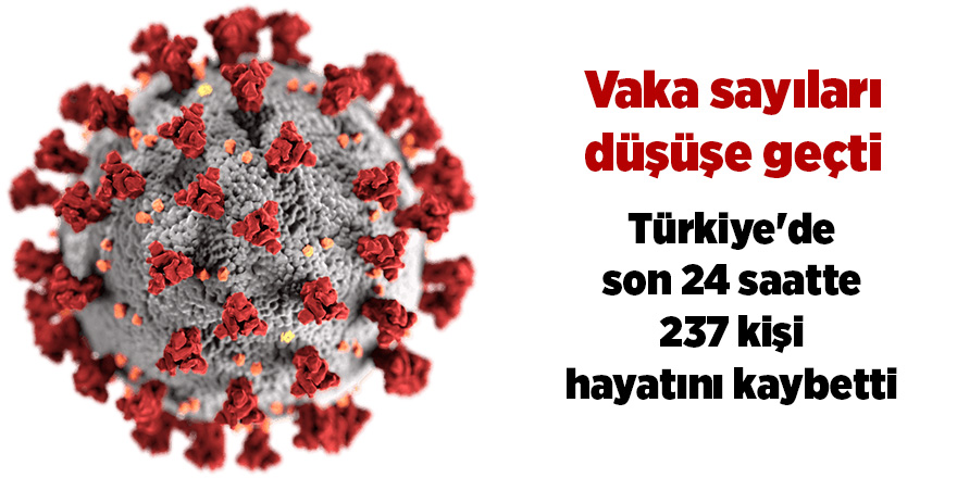 Son 24 saatte korona virüsten 237 kişi hayatını kaybetti