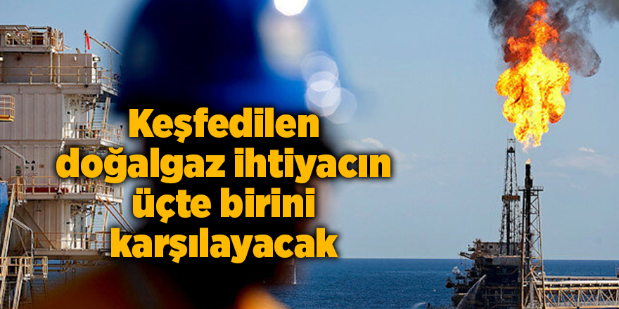 Keşfedilen doğalgaz ihtiyacın üçte birini karşılayacak