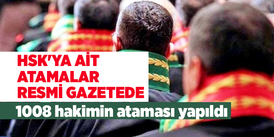 HSK'ya ait atamalar Resmi Gazetede