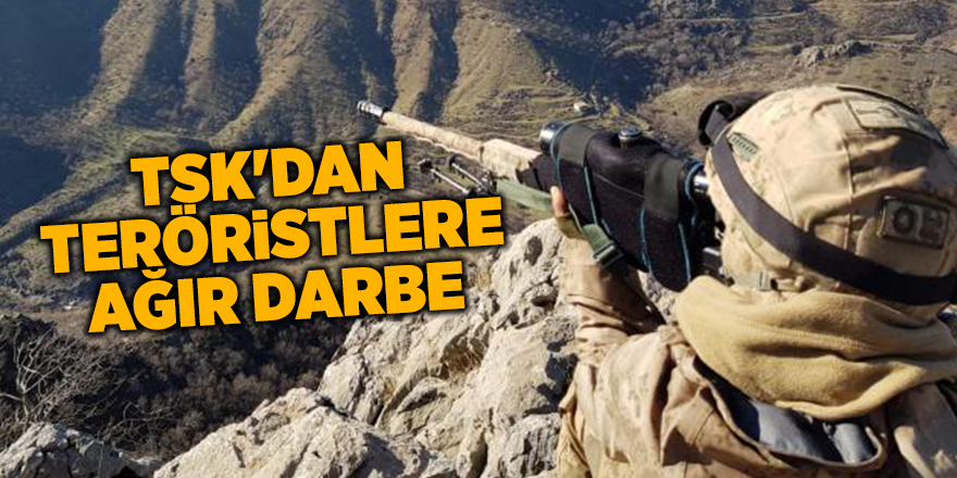 TSK'dan teröristlere ağır darbe