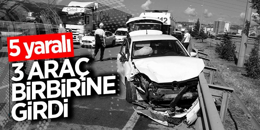 Samsun'da zincirleme trafik kazası: 5 yaralı 