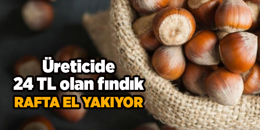 Üreticide 24 TL olan fındık rafta el yakıyor