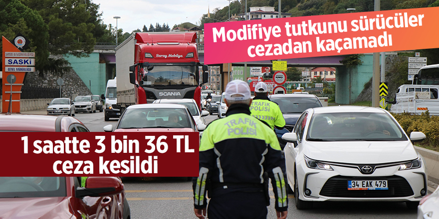 Modifiye tutkunu sürücüler cezadan kaçamadı - samsun haber