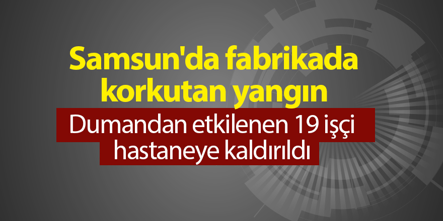 Samsun'da fabrikada korkutan yangın - samsun haber