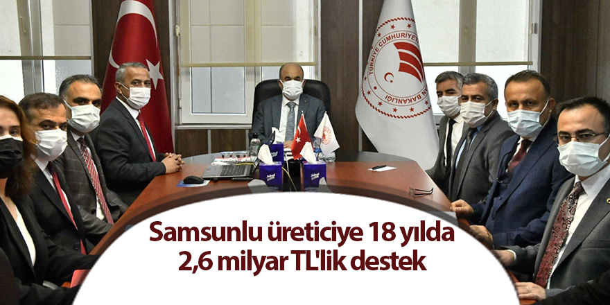 Samsunlu üreticiye 18 yılda 2,6 milyar TL'lik destek - samsun haber