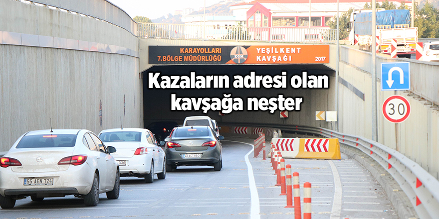 Kazaların adresi olan kavşağa neşter - samsun haber