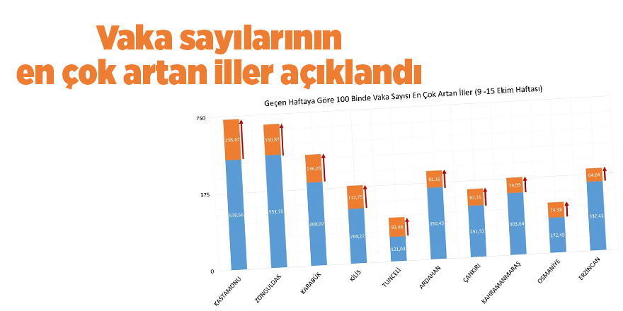 Vaka sayılarının en çok artan iller açıklandı