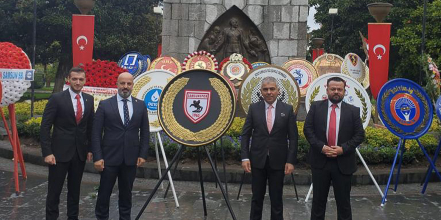 Samsunspor Anıta çelenk bıraktı - samsun haber