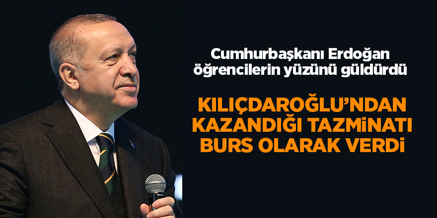 Cumhurbaşkanı Erdoğan öğrencilerin yüzünü güldürdü