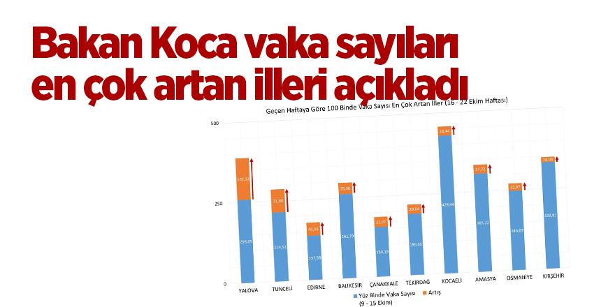 Bakan Koca vaka sayıları en çok artan illeri açıkladı