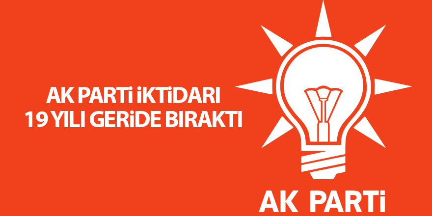 AK Parti iktidarı 19 yılı geride bıraktı