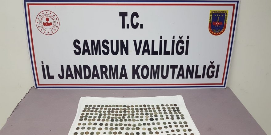 Samsun'da jandarma 265 adet sikke ele geçirdi - samsun haber