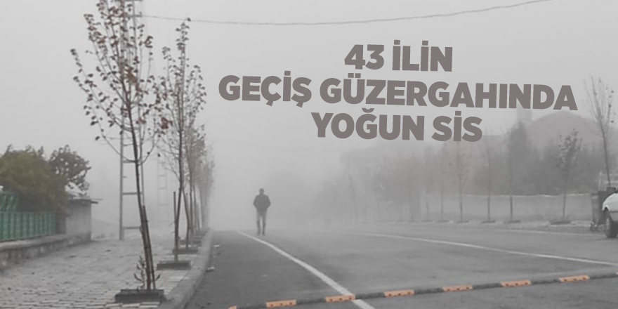 43 ilin geçiş güzergahında yoğun sis