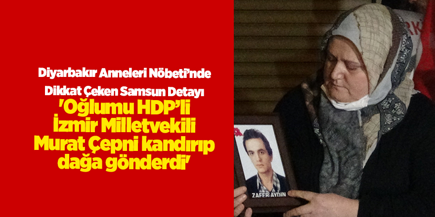 Samsunlu anne evlat nöbetine katıldı 'Oğlumu HDP’li İzmir Milletvekili Murat Çepni kandırıp dağa gönderdi'