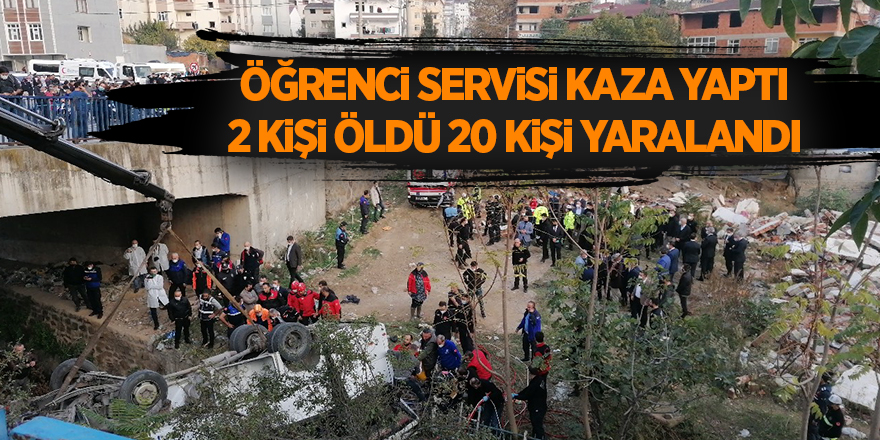 Öğrenci servisi kaza yaptı 2 kişi öldü 20 kişi yaralandı