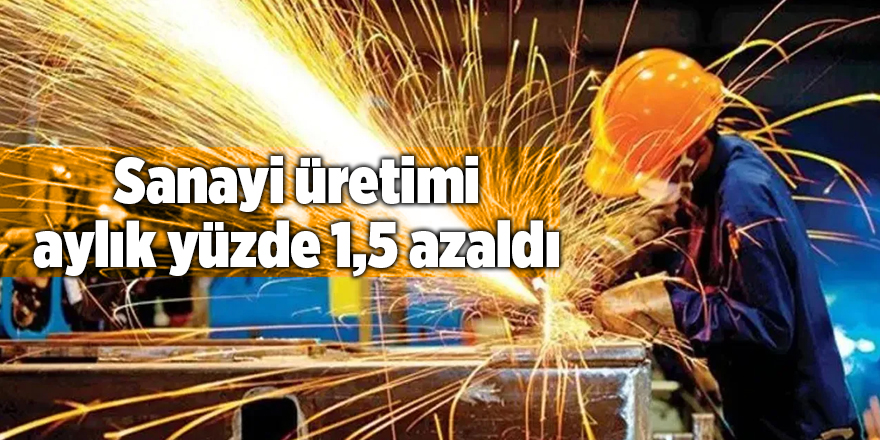 Sanayi üretimi aylık yüzde 1,5 azaldı