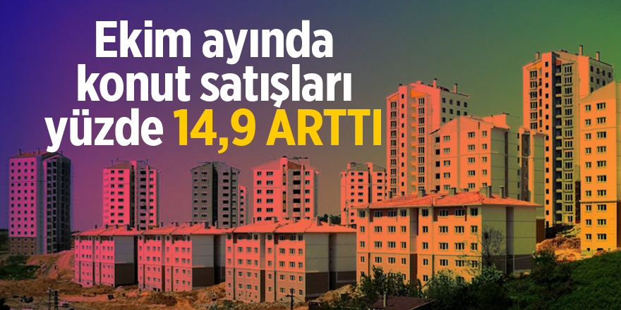 Ekim ayında konut satışları yüzde 14,9 arttı