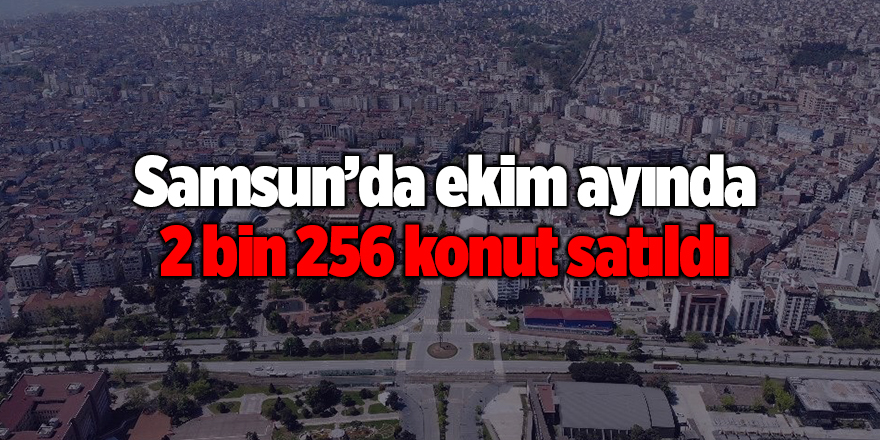 Samsun’da ekim ayında 2 bin 256 konut satıldı