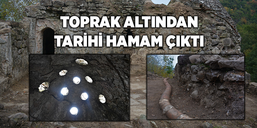 Toprak altından tarihi hamam çıktı