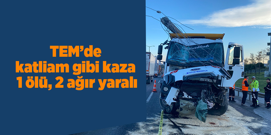 TEM’de katliam gibi kaza! 1 ölü, 2 ağır yaralı