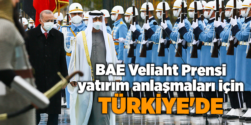 BAE Veliaht Prensi yatırım anlaşmaları için Türkiye'de