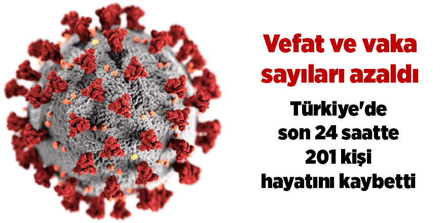 Korona virüsten son 24 saatte 201 kişi vefat etti