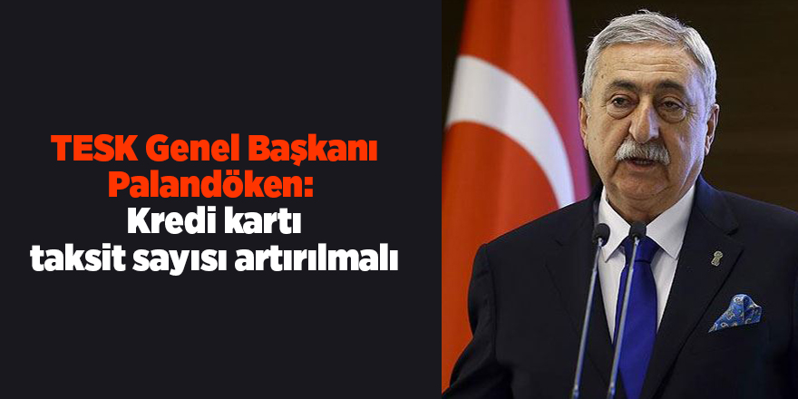 TESK Genel Başkanı Palandöken:  Kredi kartı taksit sayısı artırılmalı