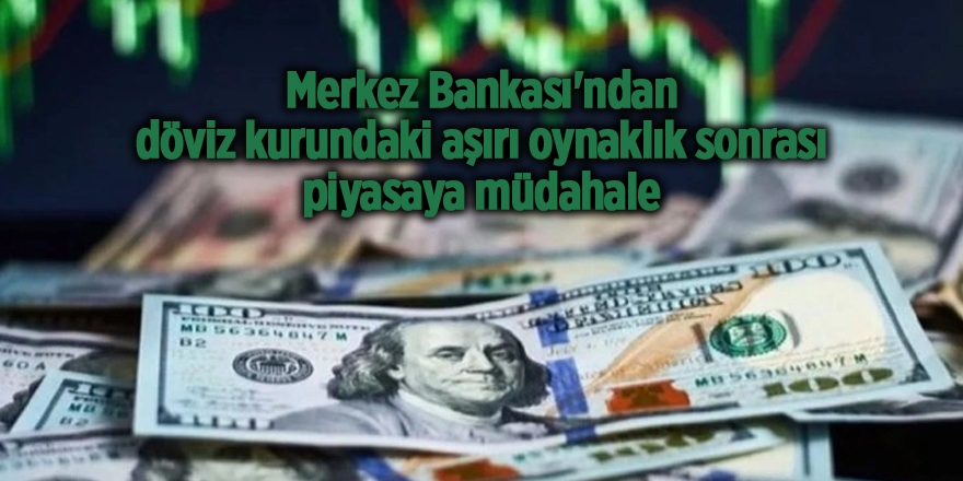 Merkez Bankası'ndan  döviz kurundaki aşırı oynaklık sonrası piyasaya müdahale