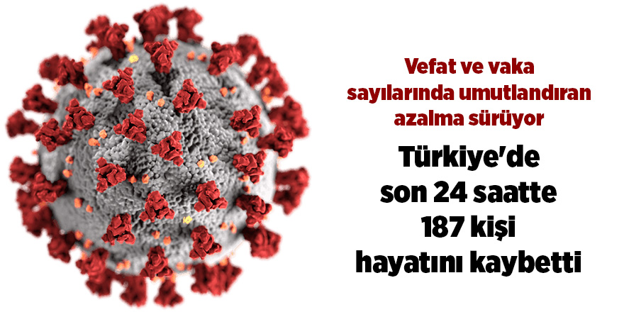 Korona virüsten son 24 saatte 187 kişi vefat etti