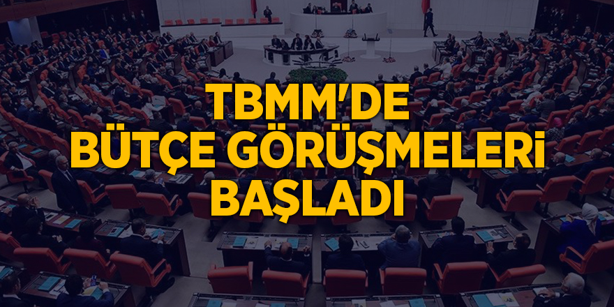 TBMM'de bütçe görüşmeleri başladı