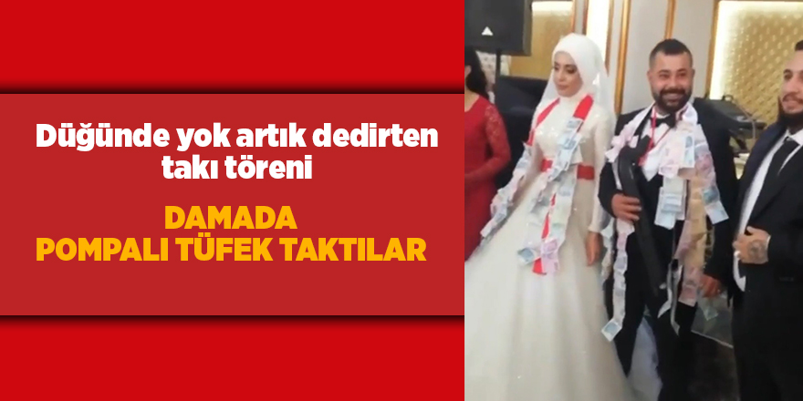 Düğünde yok artık dedirten takı töreni