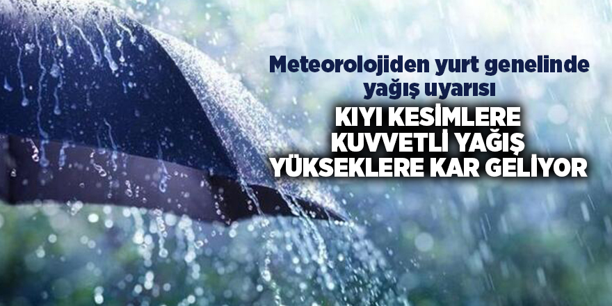 Meteorolojiden yurt genelinde yağış uyarısı