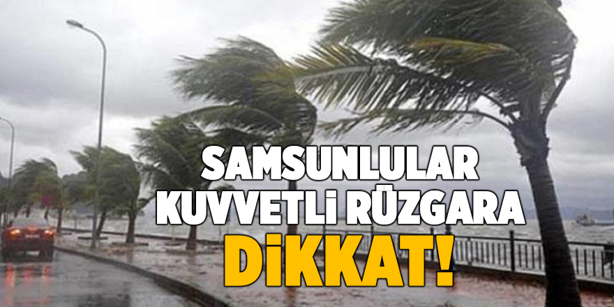 Samsunlular kuvvetli rüzgara dikkat! - samsun haber