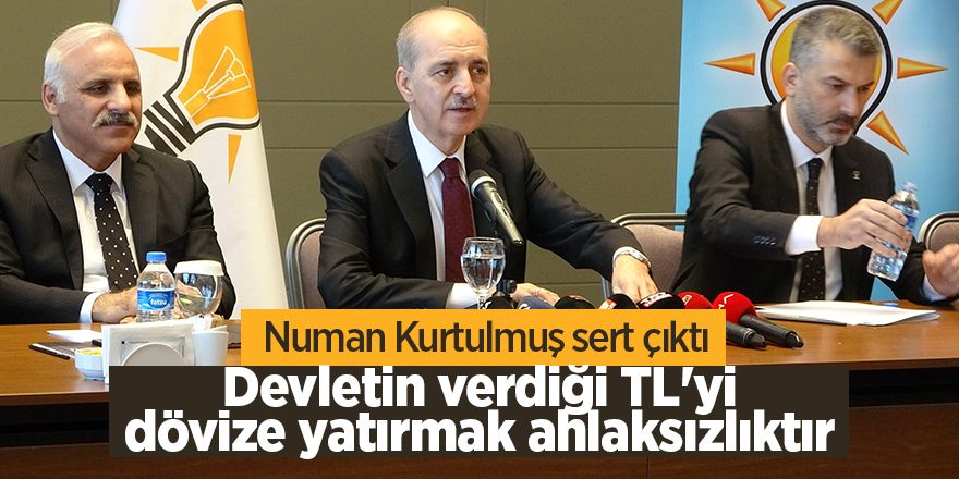 Numan Kurtulmuş sert çıktı