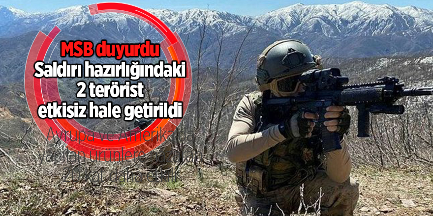 MSB duyurdu! Saldırı hazırlığındaki 2 terörist etkisiz hale getirildi