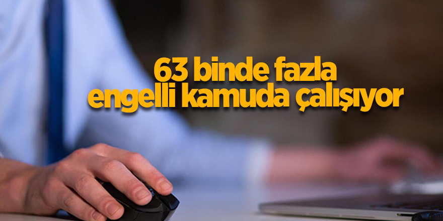 63 binde fazla engelli kamuda çalışıyor