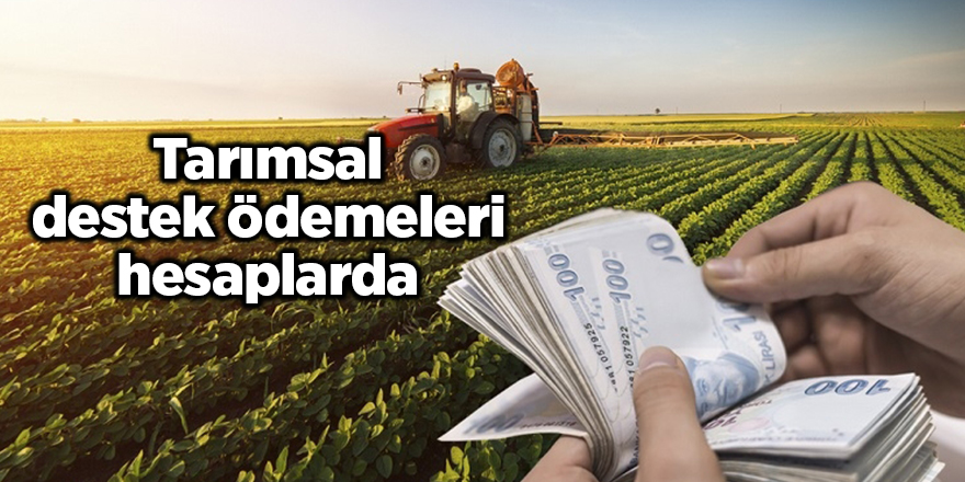 Tarımsal destek ödemeleri hesaplarda