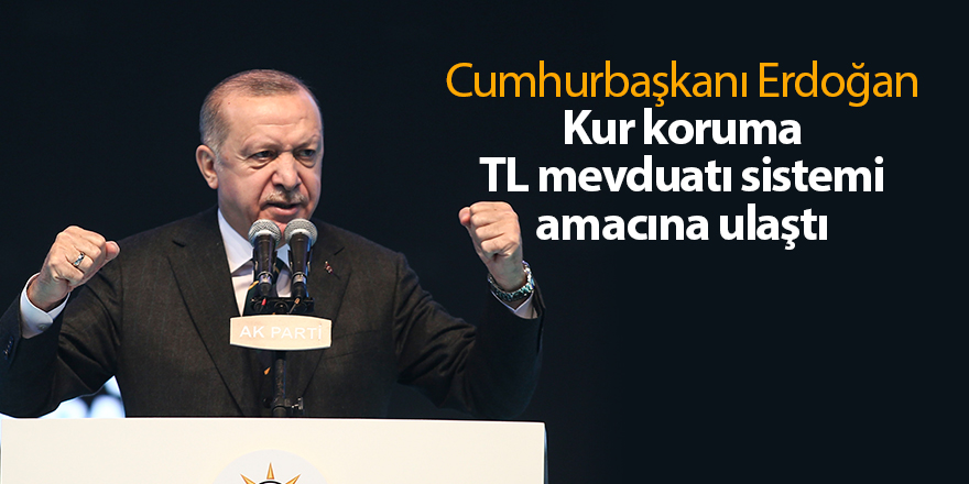 Cumhurbaşkanı Erdoğan Kur koruma TL mevduatı sistemi amacına ulaştı