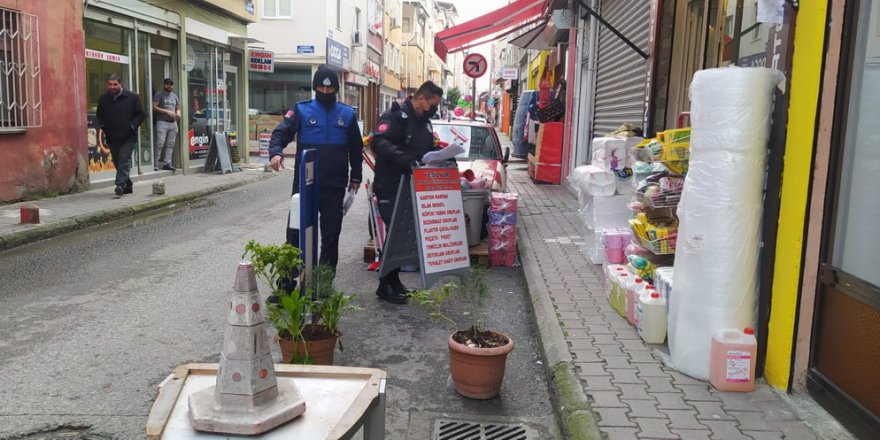 İlkadım'da ekiplerden esnaflara uyarı - samsun haber