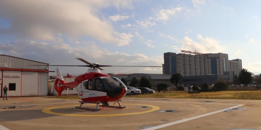 Meryem bebeğin imdadına ambulans helikopter yetişti