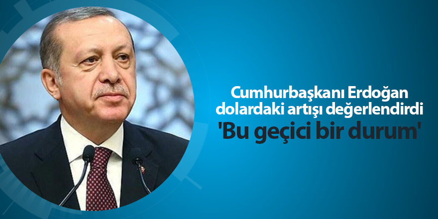 Cumhurbaşkanı Erdoğan dolardaki artışı değerlendirdi 'Bu geçici bir durum'