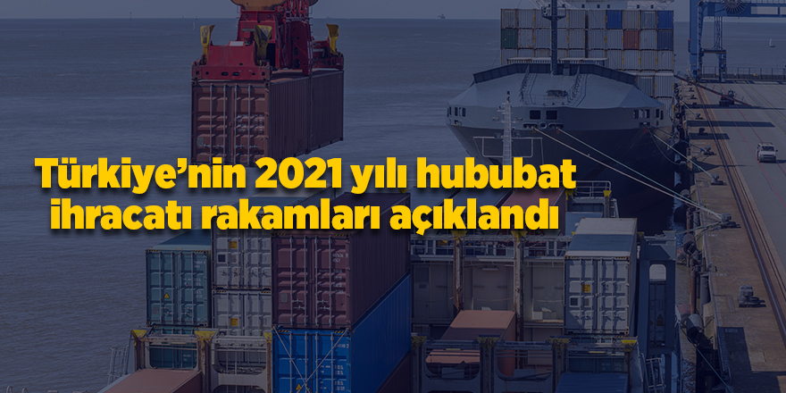 Türkiye’nin 2021 yılı hububat ihracatı rakamları açıklandı