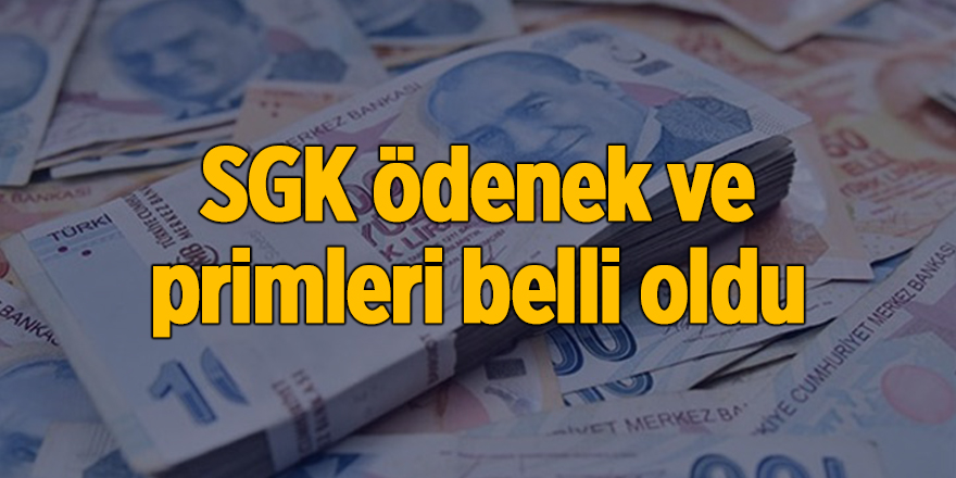 SGK ödenek ve primleri belli oldu