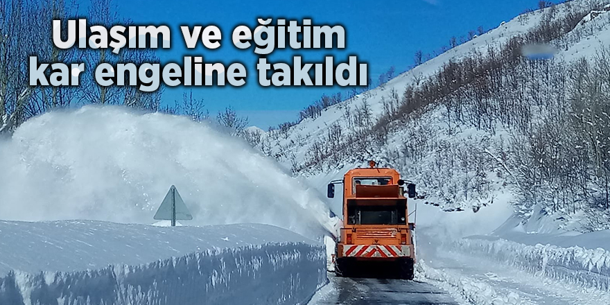 Ulaşım ve eğitim kar engeline takıldı