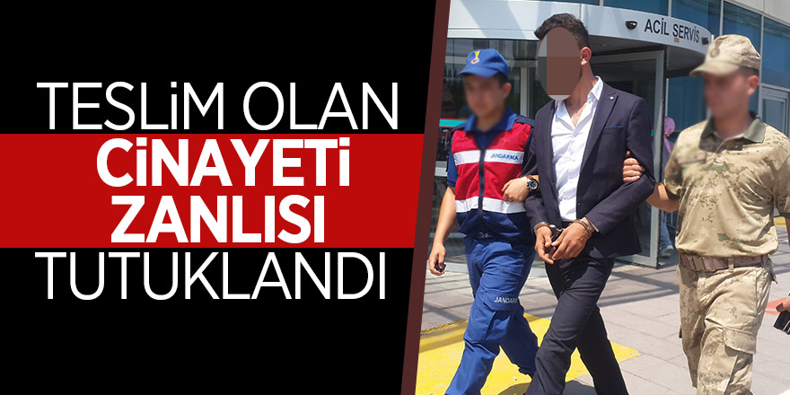 Teslim olan cinayetin zanlısı tutuklandı 