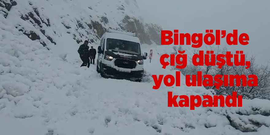 Bingöl’de çığ düştü, yol ulaşıma kapandı